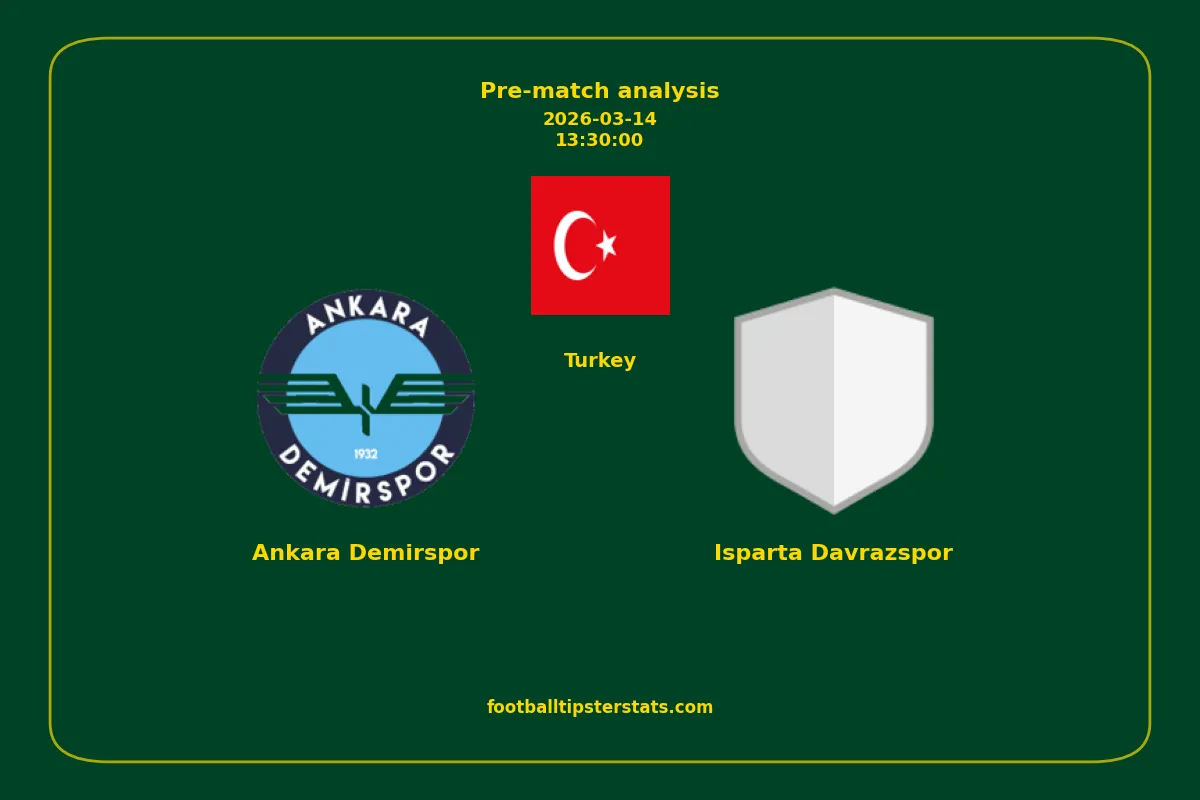Pre-match analysis: Ankara Demirspor vs Isparta Davrazspor on 2026-03-14